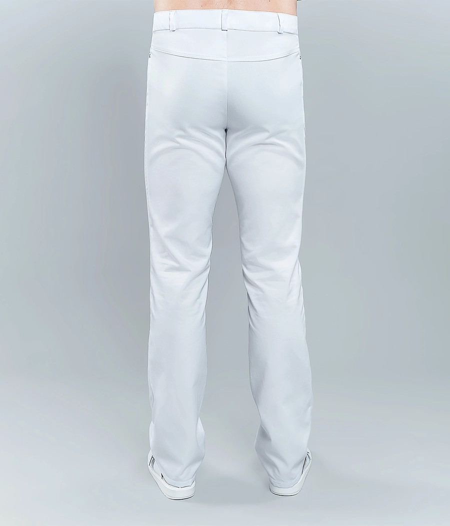 Spodnie medyczne męskie dżinsowe 6002 w kolorze białym OP K1