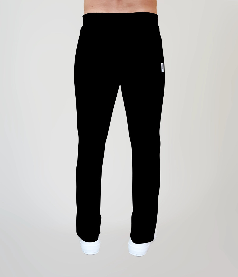Spodnie medyczne męskie  proste  z troczkami 6024