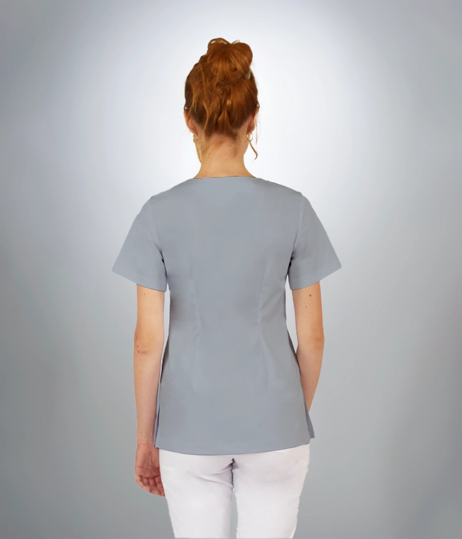 Bluza scrub medyczna damska trzy kieszenie 1816 w kolorze szary PS K2