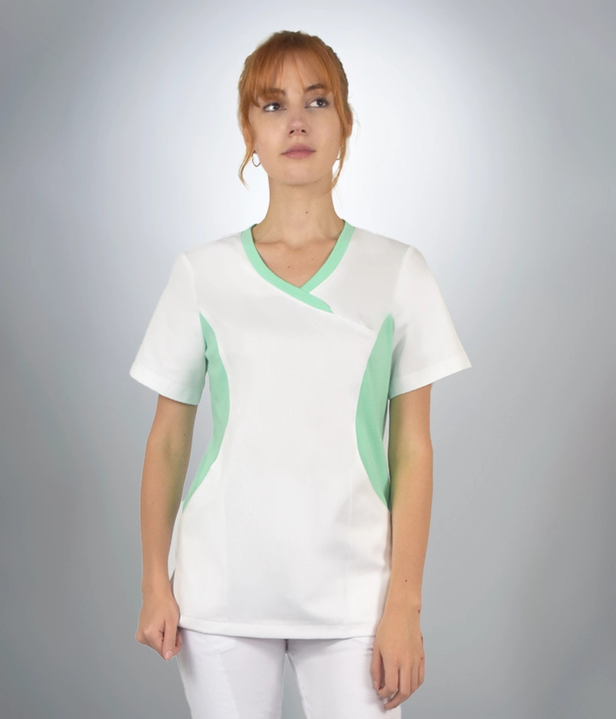 Bluza medyczna damska z wstawkami po bokach 1815 kolor tkaniny i wstawki do wyboru