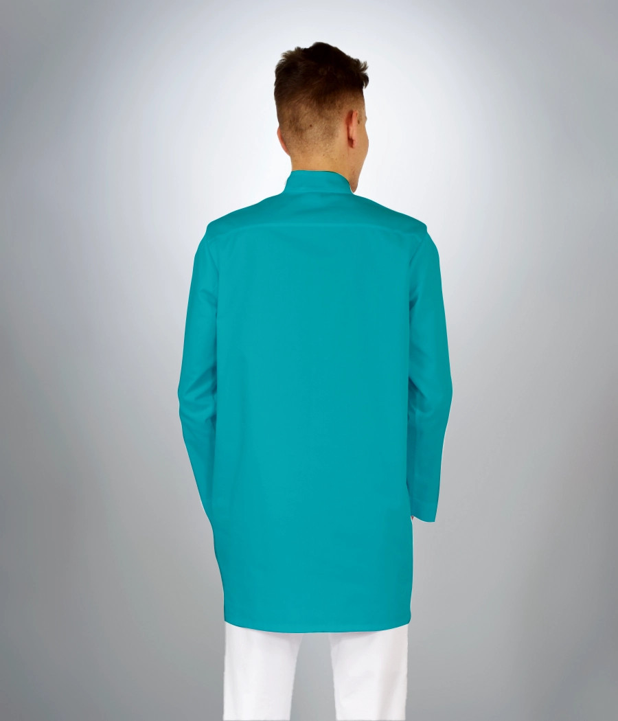 Fartuch medyczny męski 2014 kolor tkaniny turkusowy ST K29
  i kolor wstawki turkusowy ST K29