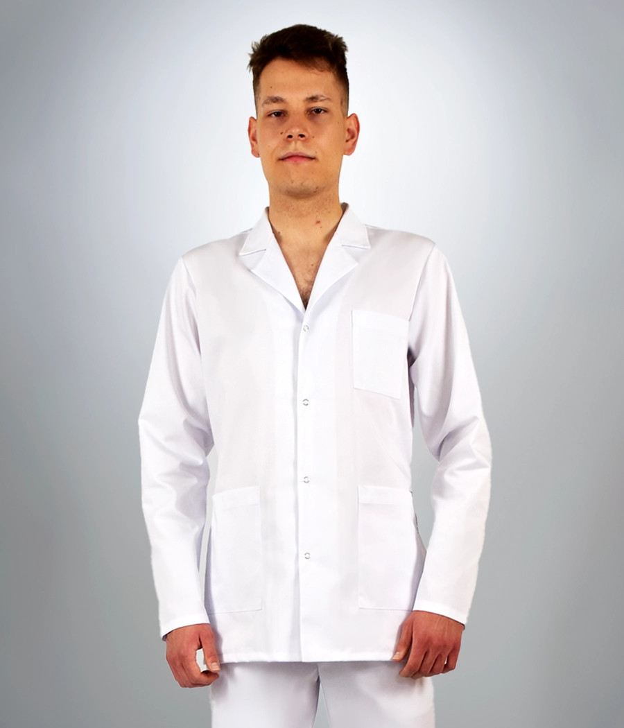 Bluza medyczna męska klasyczna 3001 w kolorze białym OP K1
