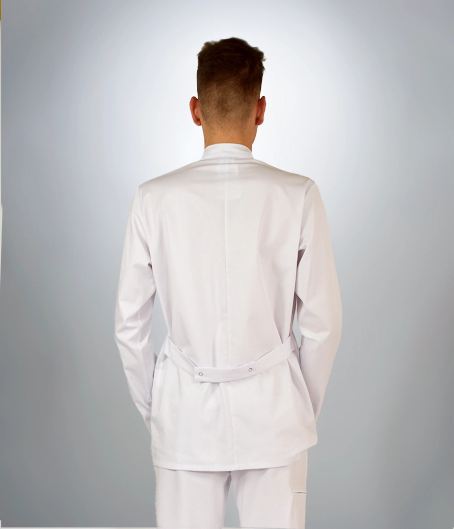 Bluza medyczna męska klasyczna ze stójką 3002 w kolorze białym OP K1