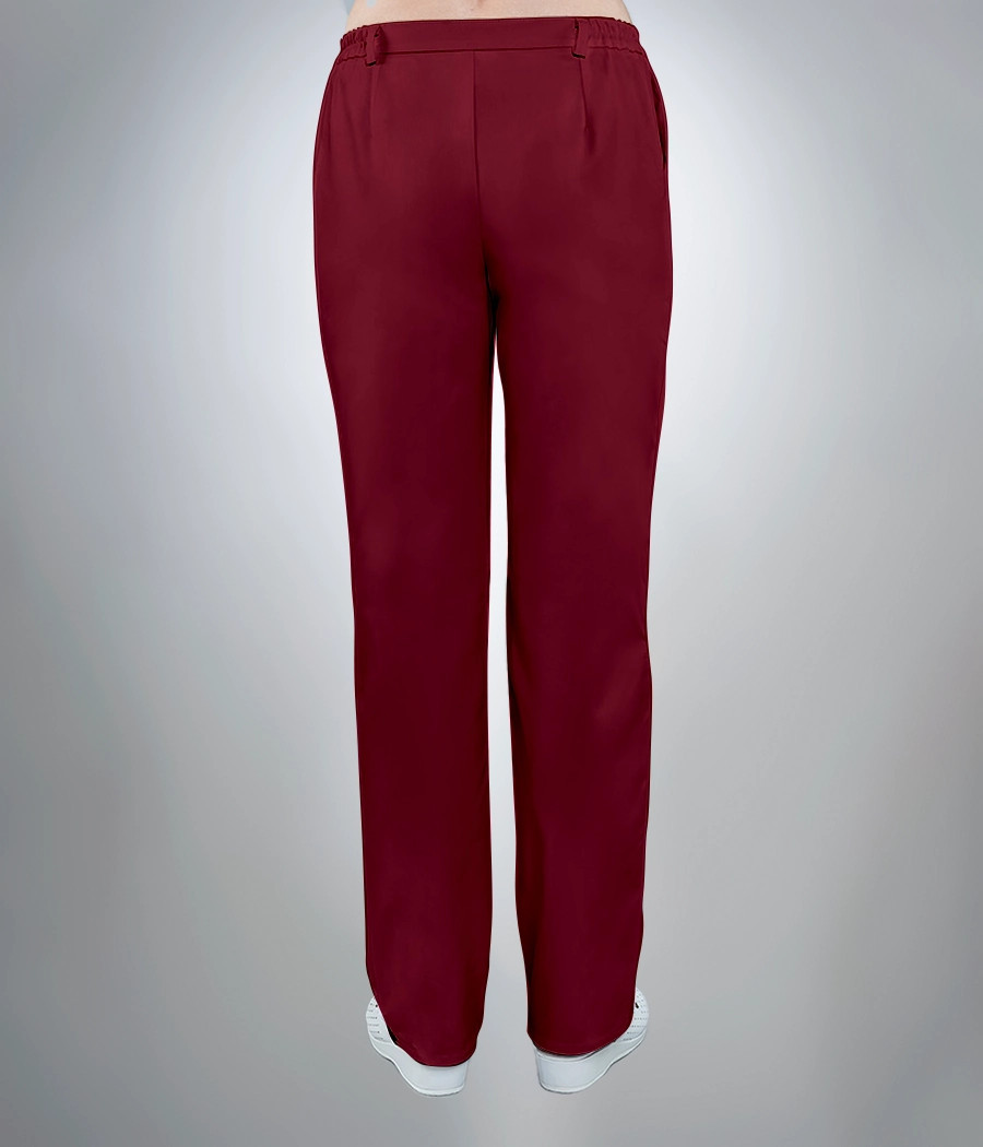 Spodnie medyczne damskie klasyczne 5001 w kolorze bordowym OP K9