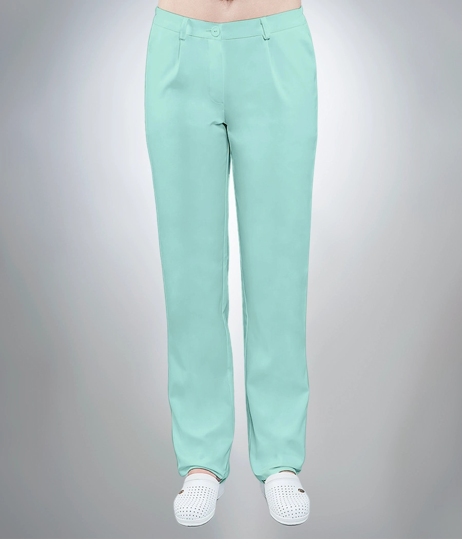 Spodnie medyczne damskie klasyczne 5001 w kolorze seledynowym OP K5