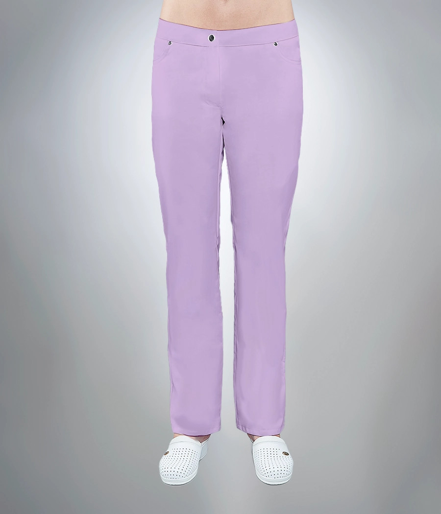 Spodnie medyczne damskie dżinsowe 5003 w kolorze wrzosowym OP K4