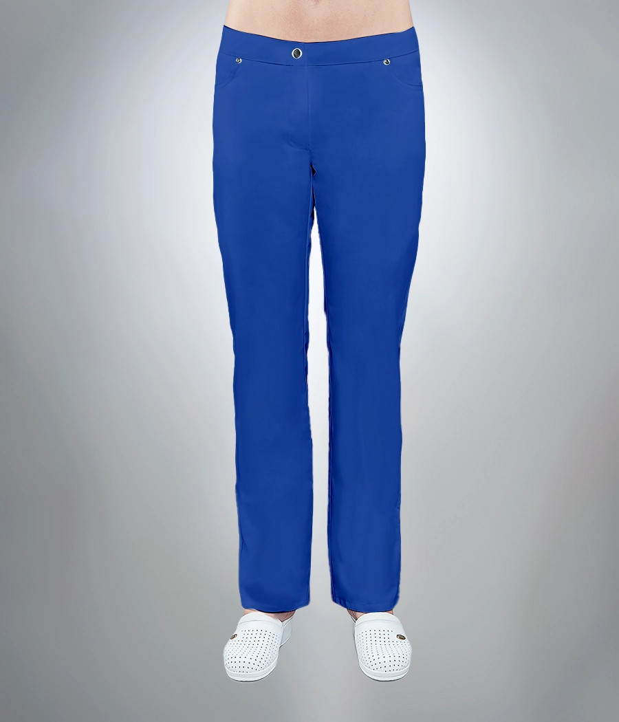 Spodnie medyczne damskie dżinsowe 5003 w kolorze chabrowym OP K8