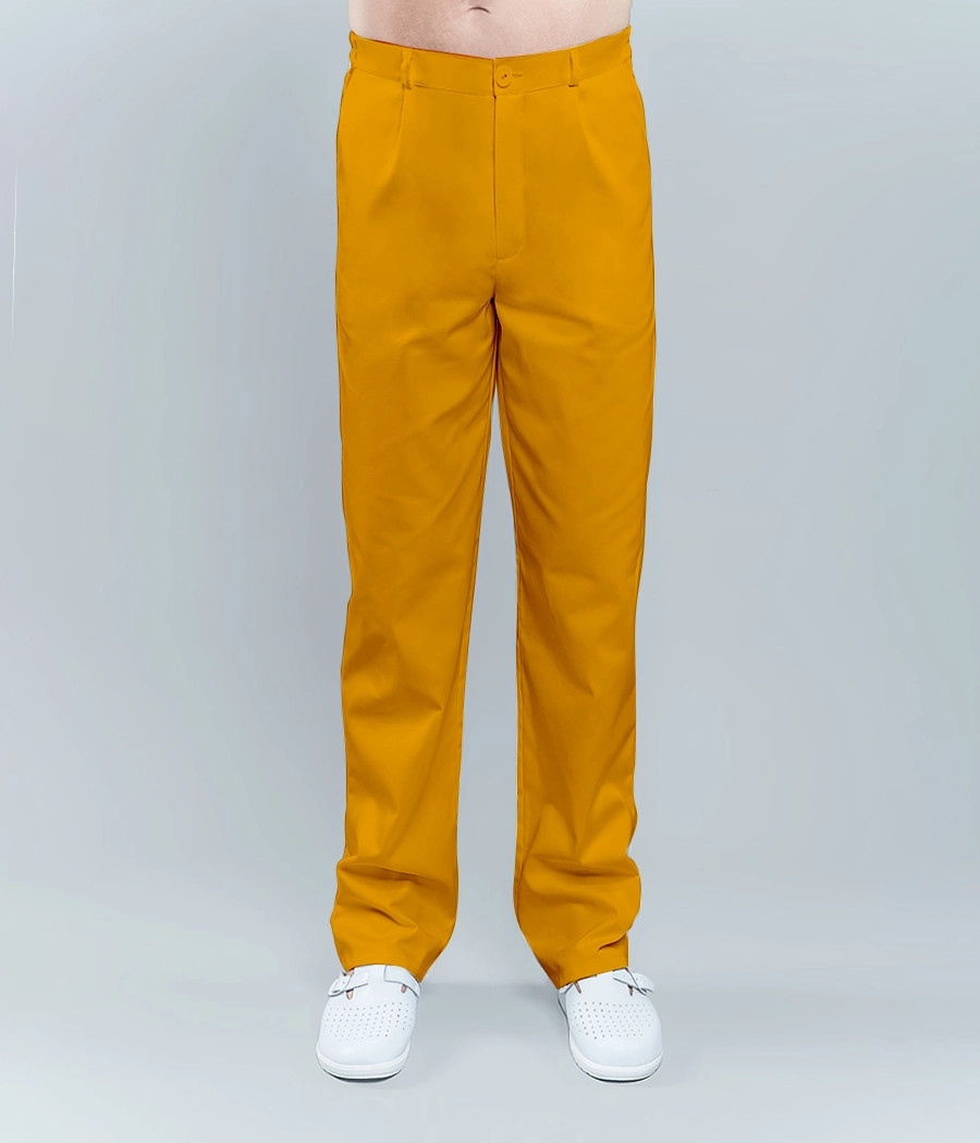 Spodnie medyczne męskie klasyczne 6001 w kolorze miodowym ST K25