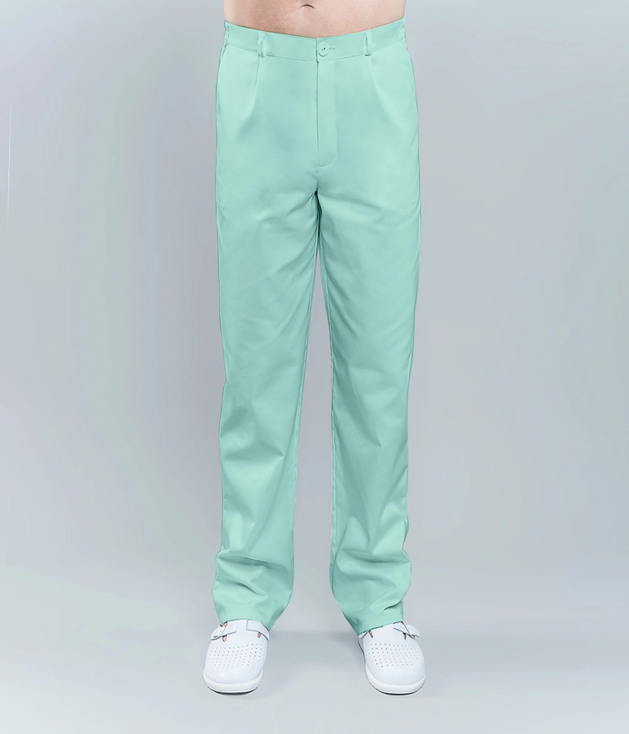 Spodnie medyczne męskie klasyczne 6001 w kolorze seledynowym OP K5