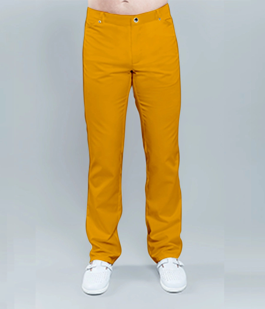 Spodnie medyczne męskie dżinsowe 6002 w kolorze miodowym ST K25