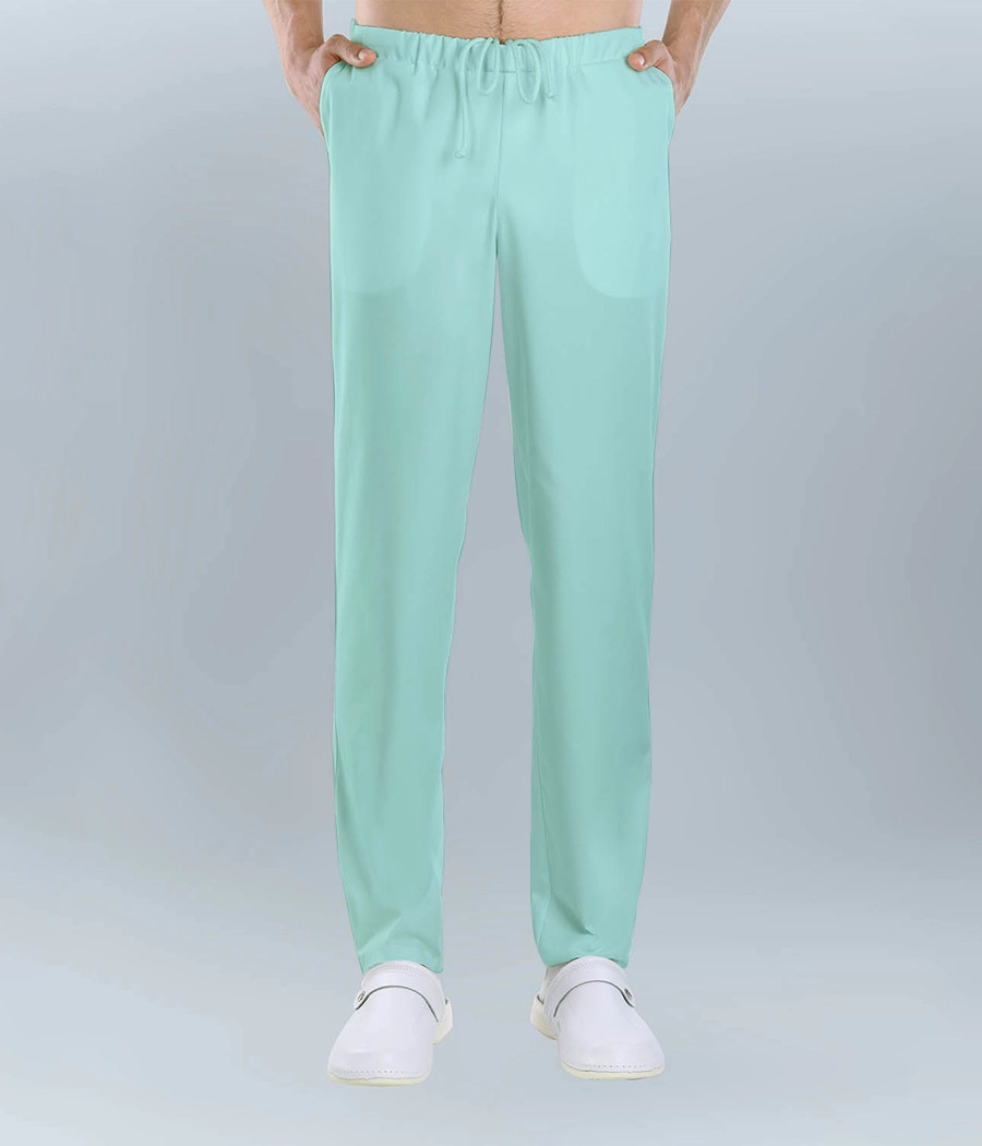  Spodnie medyczne męskie ściągane sznurkiem 6023 w kolorze seledynowym OP K5 