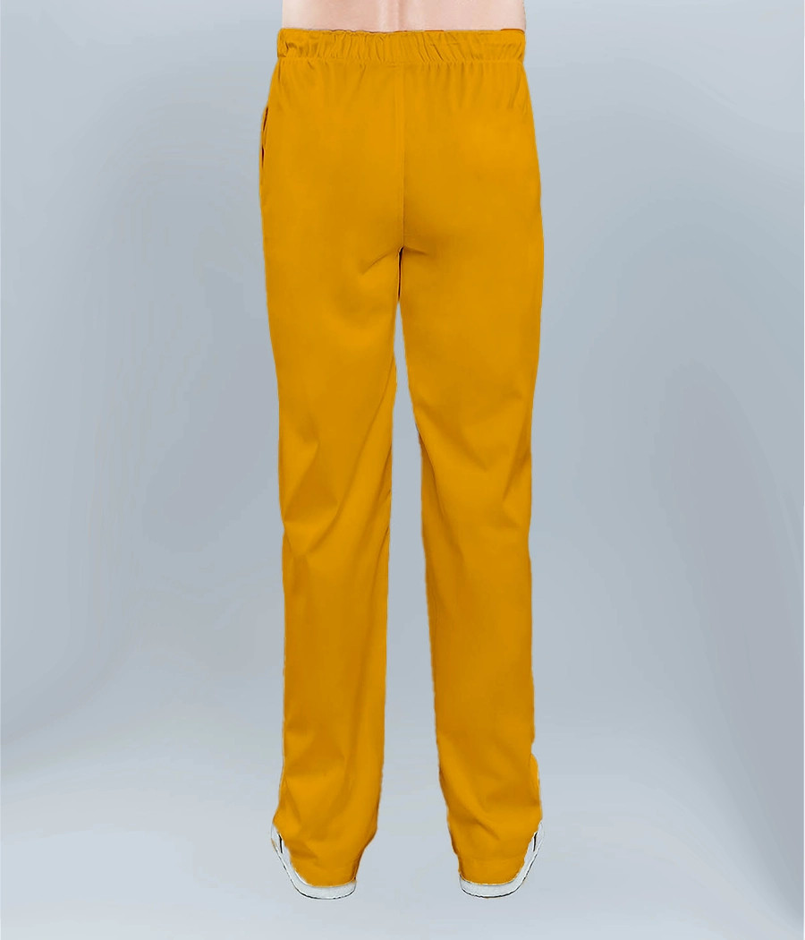 Spodnie medyczne męskie ściągane sznurkiem 6023 w kolorze miodowym ST K25