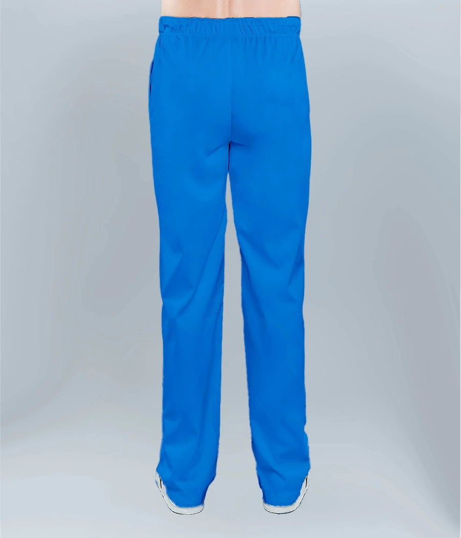 Spodnie medyczne męskie ściągane sznurkiem 6023 w kolorze  kobaltowym ST K30