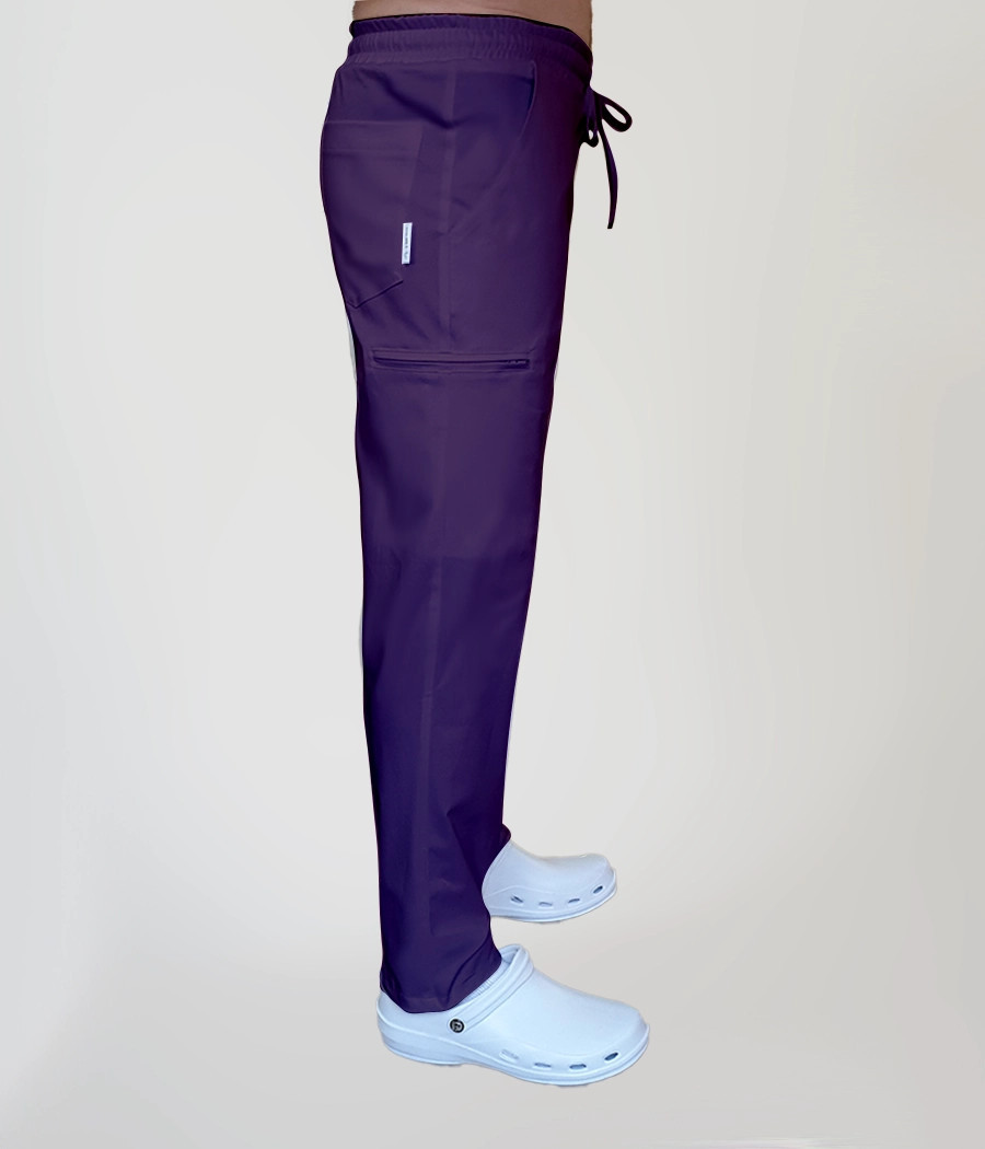 Spodnie medyczne męskie proste z troczkami 6024 w kolorze granatowym CS K14