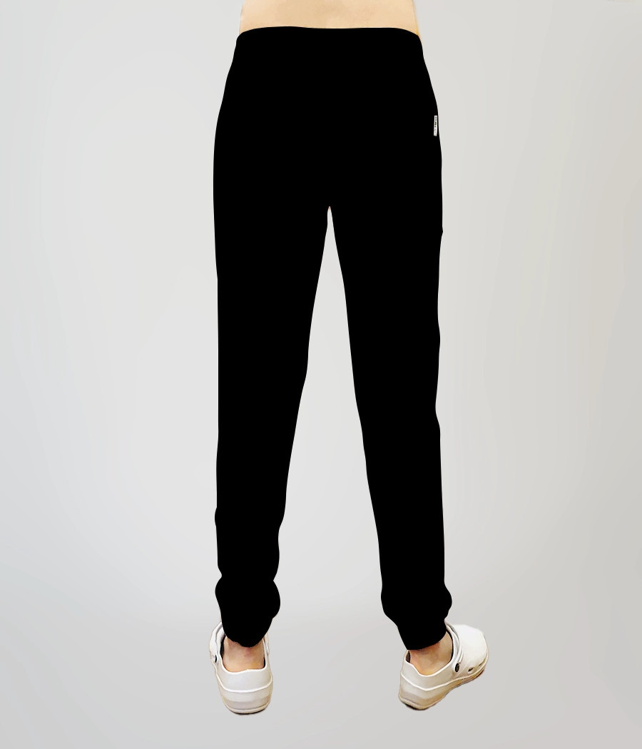 Spodnie medyczne męskie joggery z troczkami 6025 w kolorze czarnym CS K23