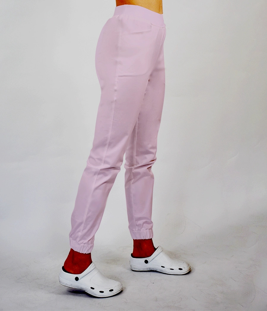 Spodnie medyczne damskie joggery z troczkami 5033 w kolorze wrzosowym CS K4