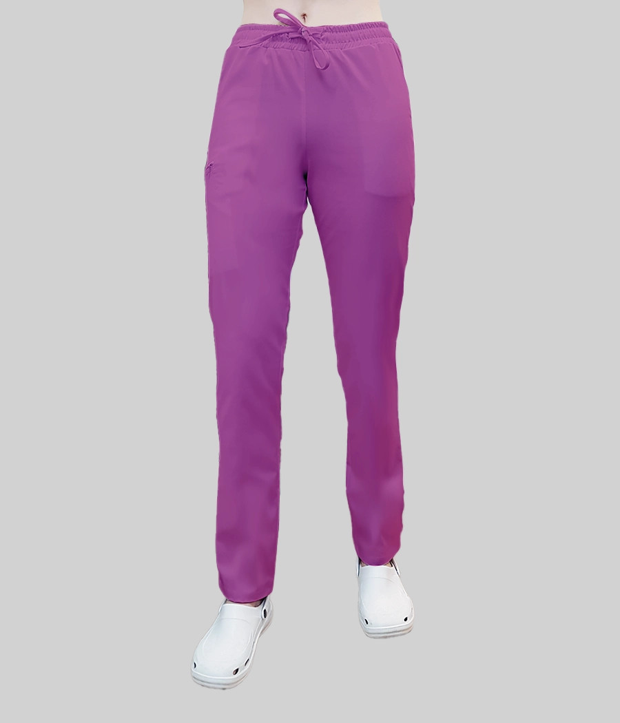 Spodnie medyczne damskie proste z troczkami 5032 w kolorze do wyboru