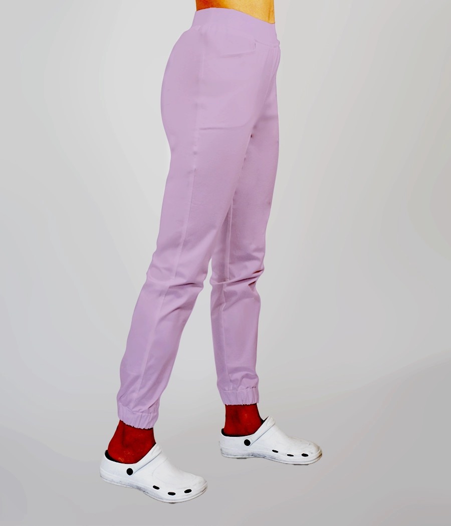 Spodnie medyczne damskie joggery ściągacz tkaninowy 5030 w kolorze wrzosowym OP K4