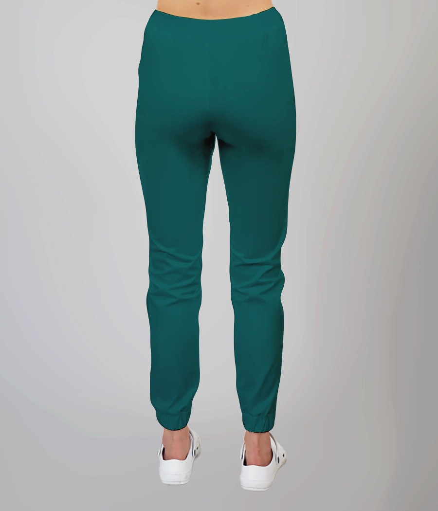 Spodnie medyczne damskie joggery ściągacz tkaninowy 5030 w kolorze morskim OP K16