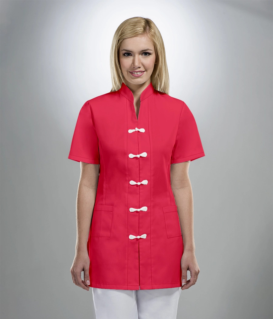 Bluza medyczna damska z szamerunkiem 1501 w kolorze fuksji OP K17