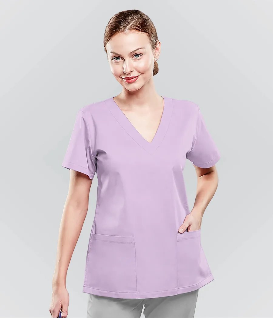 Bluza medyczna damska klasyczny scrub 1808 w kolorze wrzosowy K 4