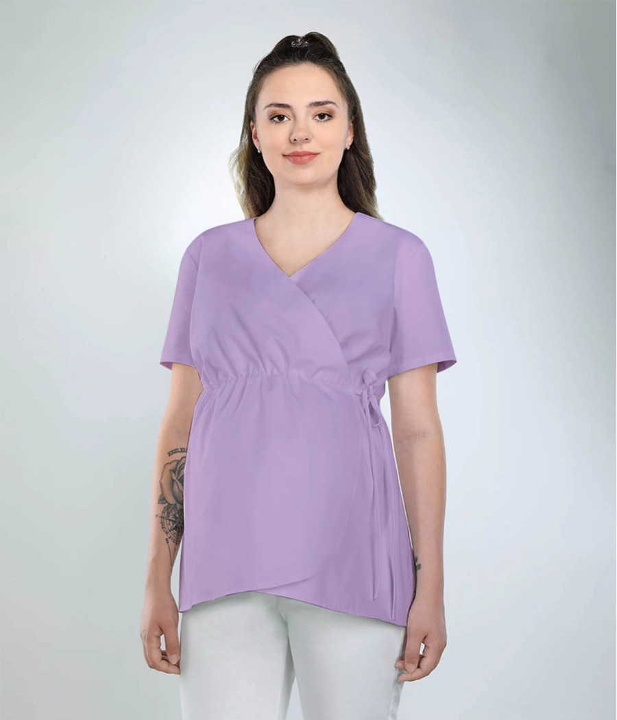 Bluza medyczna damska ciążowa 1530  w kolorze wrzosowym OP K4