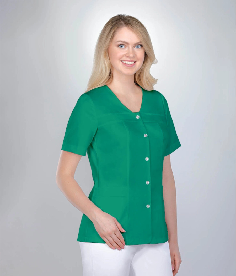 Żakiet medyczny damski 1606 tkanina w kolorze  zielonym OP K6