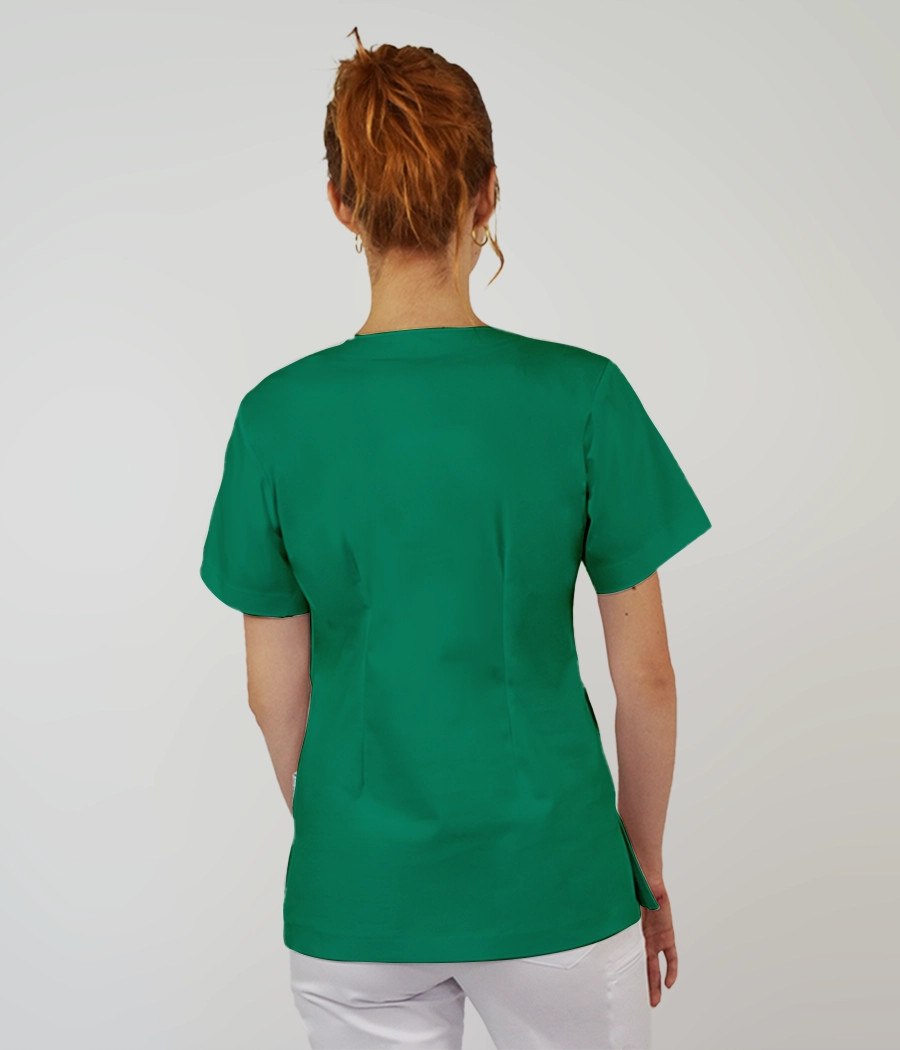 Bluza medyczna damska klasyczny scrub 1808 w kolorze zielonym OP K6