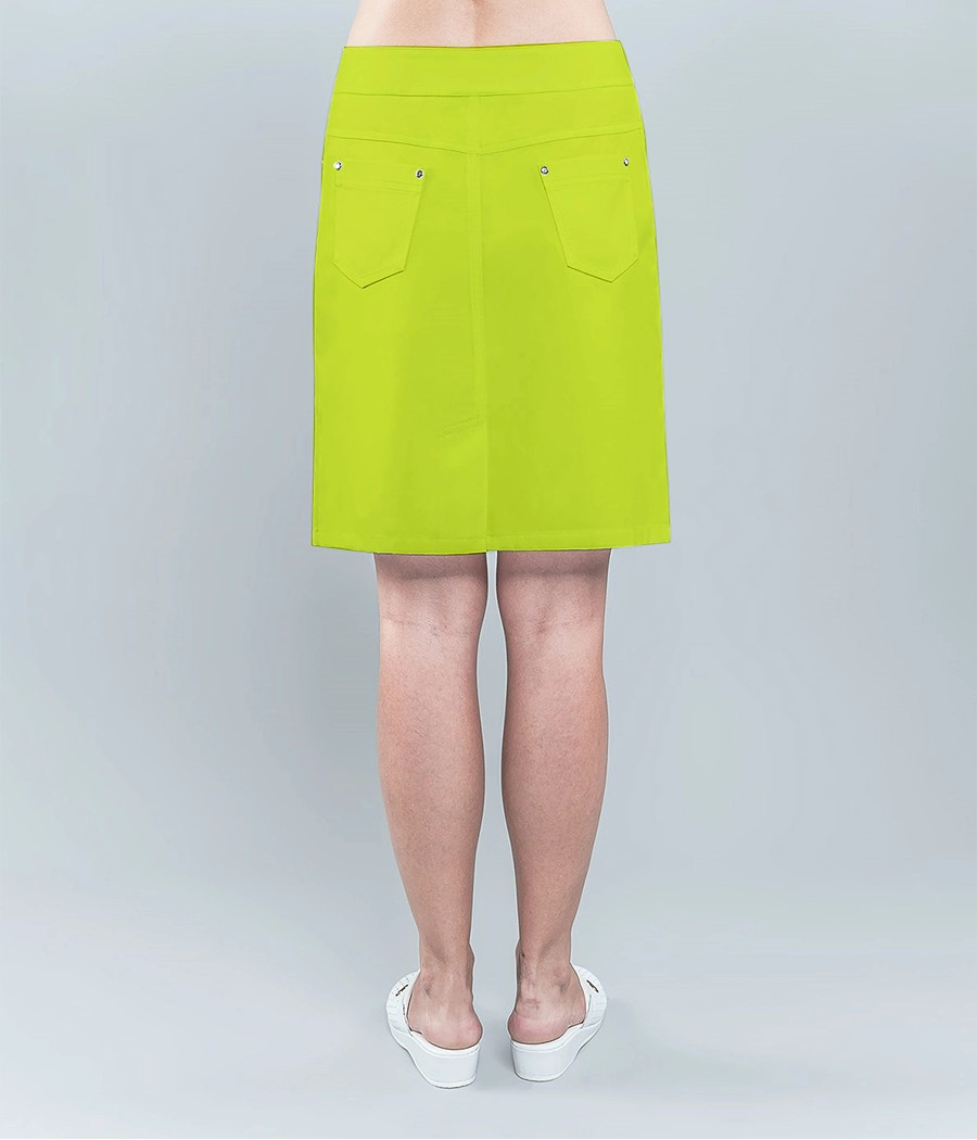 Spódnica medyczna damska krój dżinsowy 4003 w kolorze limonkowym ST K36