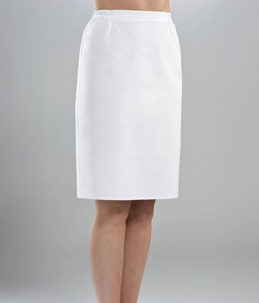 Spódnica medyczna damska klasyczna 4001 w kolorze białym OP K1