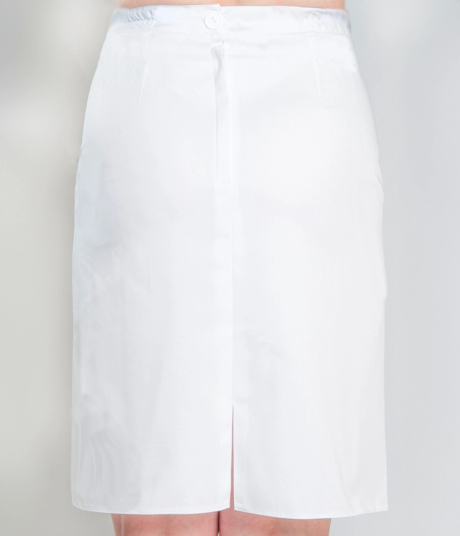 Spódnica medyczna damska klasyczna 4001 w kolorze białym OP K1