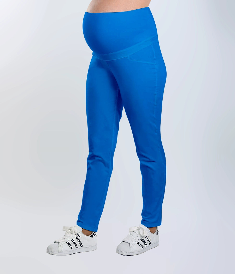 Spodnie medyczne damskie ciążowe 5028 w kolorze kobaltowym ST K30
