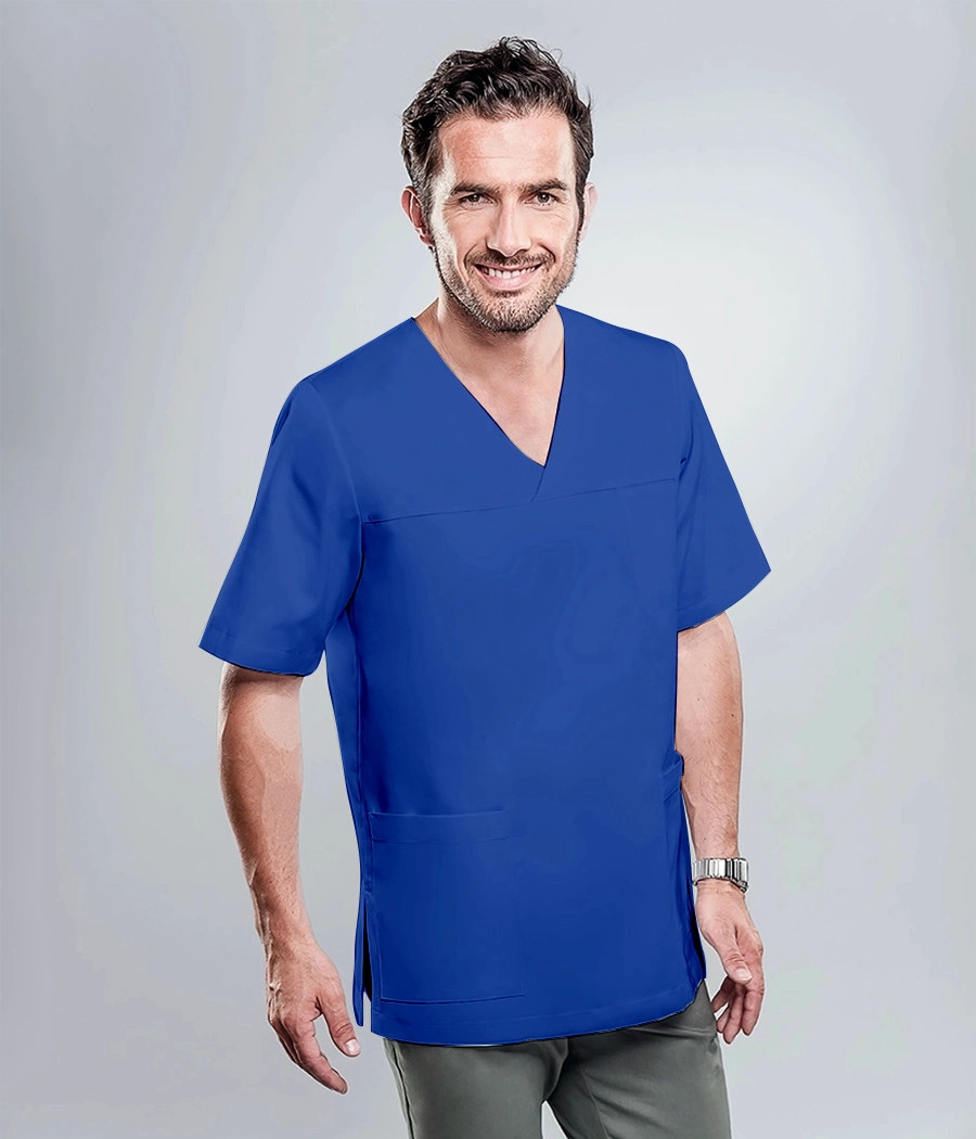Bluza chirurgiczna medyczna męska 3003 w kolorze chabrowym OP K8